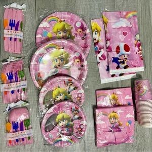 Princess Pink Party Tableware Set - Pink